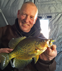 image of Jeff Sundin with big Crappie on Leech Lake