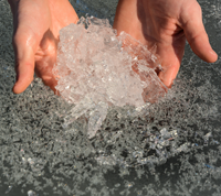 image of crumbly ice