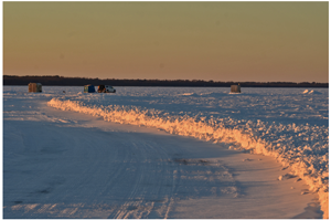image of plowed ice road