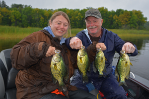 image of Laura and Tom with big crappies