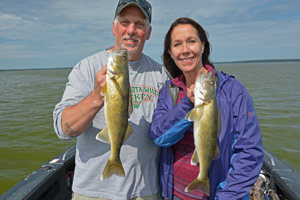 image of phil and jackie goettl with walleyes