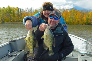 image of bev and randy swenson with big crappies