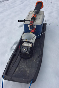 image of ice fishing gear