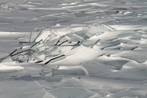 image of broken ice on lake superior