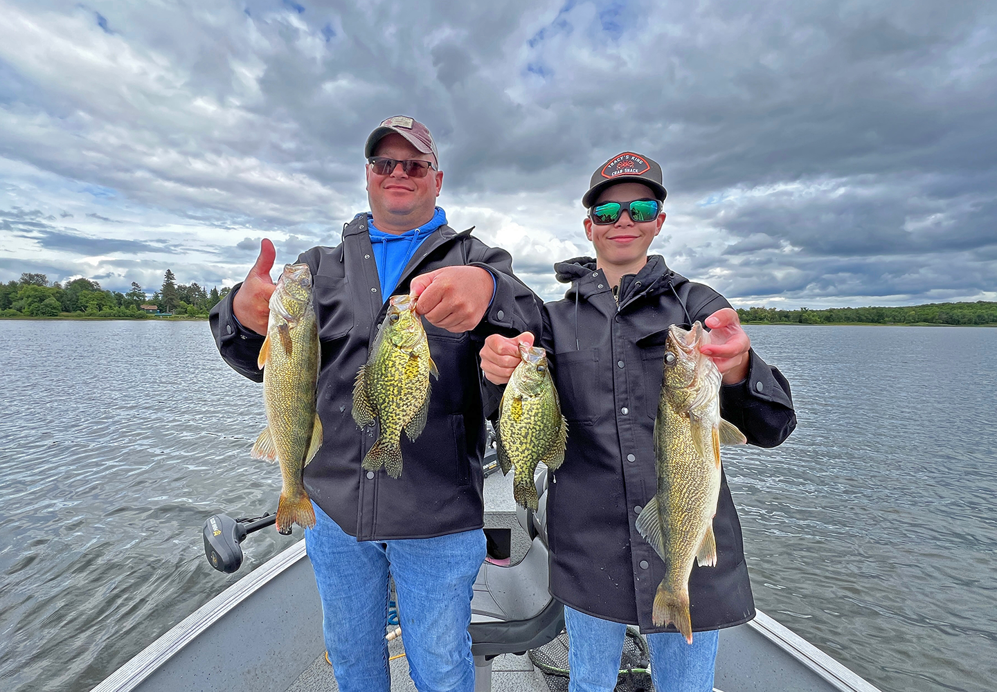 image of John and Jake smithburger with crappies and walleyes