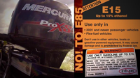 image links to video about E-15 damaging outboards