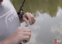 image links to video about catching bass in heavy weed cover