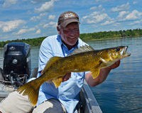 image of Jeff Sundin with Walleye in boat